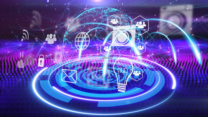 Business connection concept. social network concept.data communication
