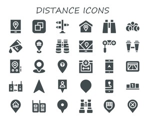 Modern Simple Set of distance Vector filled Icons