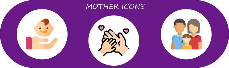 Obraz premium mother icon set