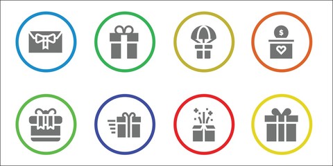 giftbox icon set