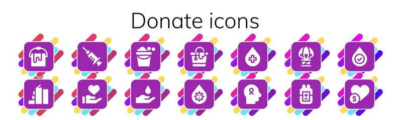 donate icon set