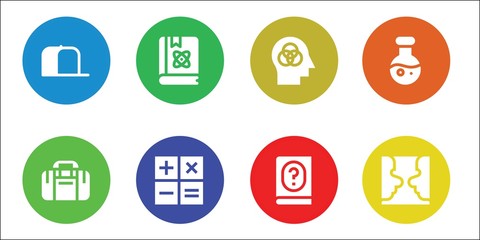 Modern Simple Set of education Vector filled Icons