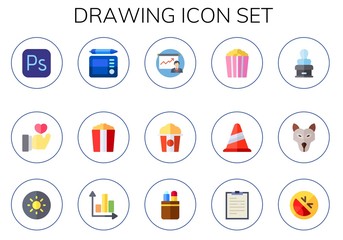 drawing icon set