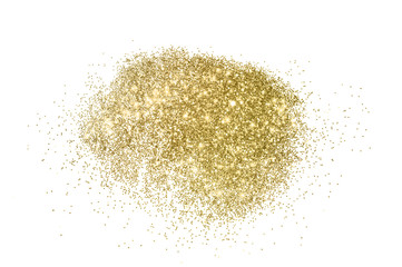 Background with gold glitter on white background for your design