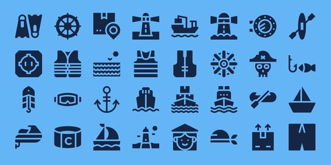 boat icon set