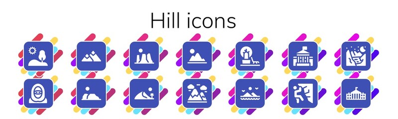 hill icon set