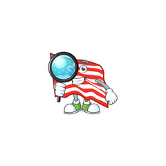 A famous of one eye USA flag Detective cartoon character design