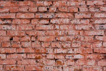 Background and texture of red brick wall