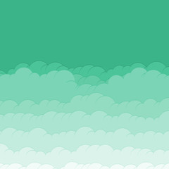 Abstract Color Clouds Sky Generative Art background illustration