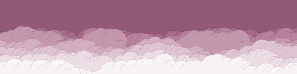 Fototapeta na wymiar Abstract Color Clouds Sky Generative Art background illustration