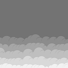Abstract Color Clouds Sky Generative Art background illustration