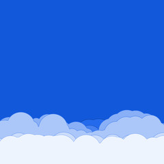Abstract Color Clouds Sky Generative Art background illustration