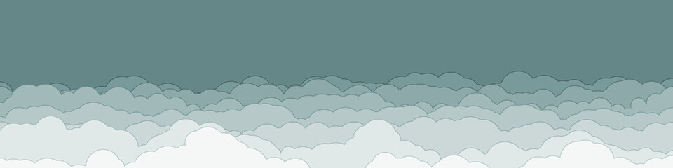 Abstract Color Clouds Sky Generative Art background illustration