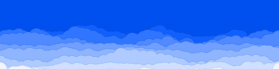 Abstract Color Clouds Sky Generative Art background illustration