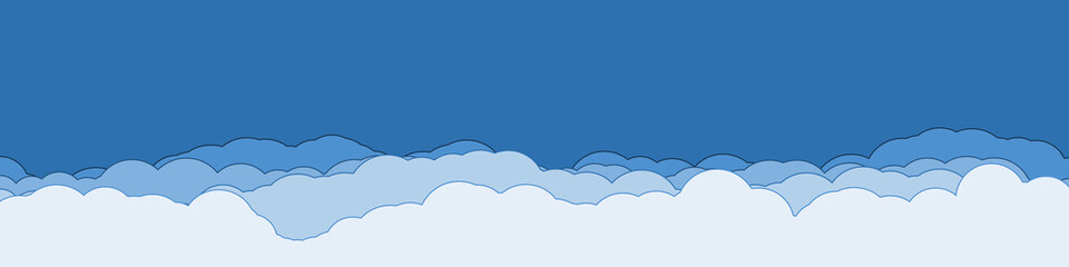 Abstract Color Clouds Sky Generative Art background illustration