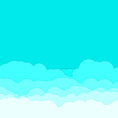 Abstract Color Clouds Sky Generative Art background illustration