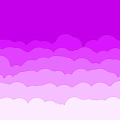 Abstract Color Clouds Sky Generative Art background illustration