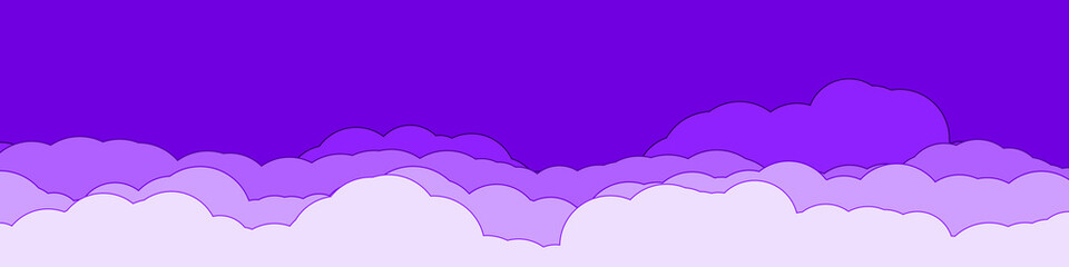 Abstract Color Clouds Sky Generative Art background illustration