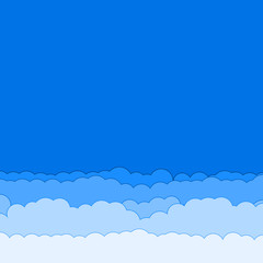 Abstract Color Clouds Sky Generative Art background illustration