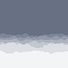 Abstract Color Clouds Sky Generative Art background illustration