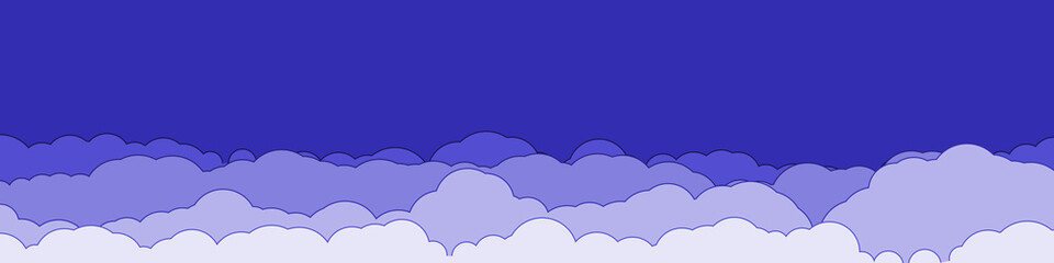 Abstract Color Clouds Sky Generative Art background illustration