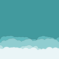 Abstract Color Clouds Sky Generative Art background illustration