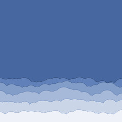 Abstract Color Clouds Sky Generative Art background illustration