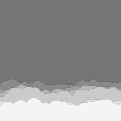 Abstract Color Clouds Sky Generative Art background illustration