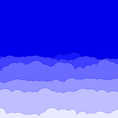 Abstract Color Clouds Sky Generative Art background illustration