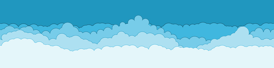 Abstract Color Clouds Sky Generative Art background illustration