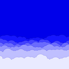 Abstract Color Clouds Sky Generative Art background illustration