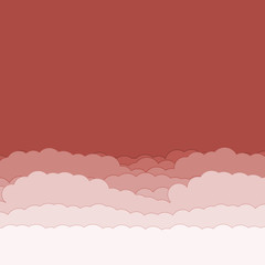 Abstract Color Clouds Sky Generative Art background illustration