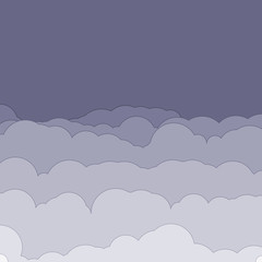 Abstract Color Clouds Sky Generative Art background illustration
