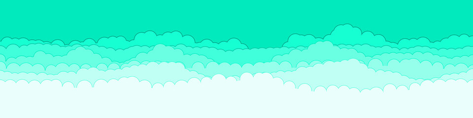 Abstract Color Clouds Sky Generative Art background illustration