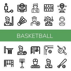 Set of basketball icons