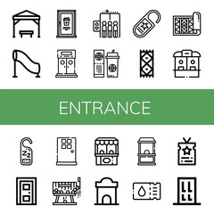 entrance icon set