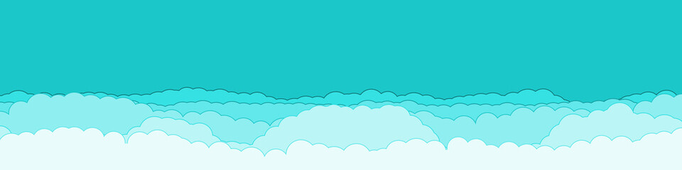 Abstract Color Clouds Sky Generative Art background illustration