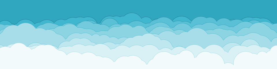 Abstract Color Clouds Sky Generative Art background illustration