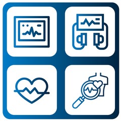 Set of cardiology icons