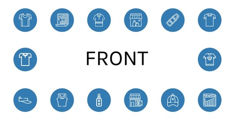 Set of front icons