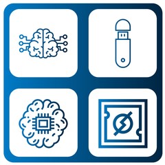 memory simple icons set