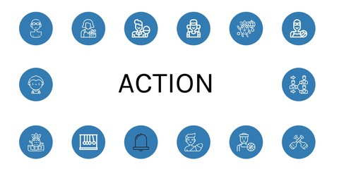action icon set