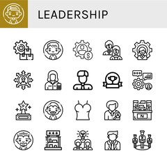 leadership icon set
