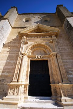 Doorway to the Santa Maria Church (Iglesia Colegial de Santa Maria), Osuna, Spain.