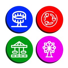 roundabout icon set