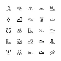 Editable 25 shoes icons for web and mobile