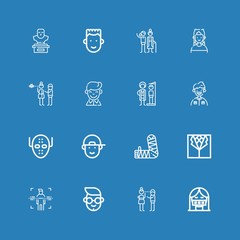 Editable 16 adult icons for web and mobile