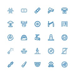 Editable 25 caution icons for web and mobile
