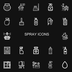 Editable 22 spray icons for web and mobile