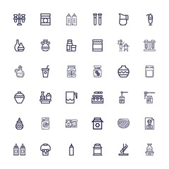 Editable 36 jar icons for web and mobile